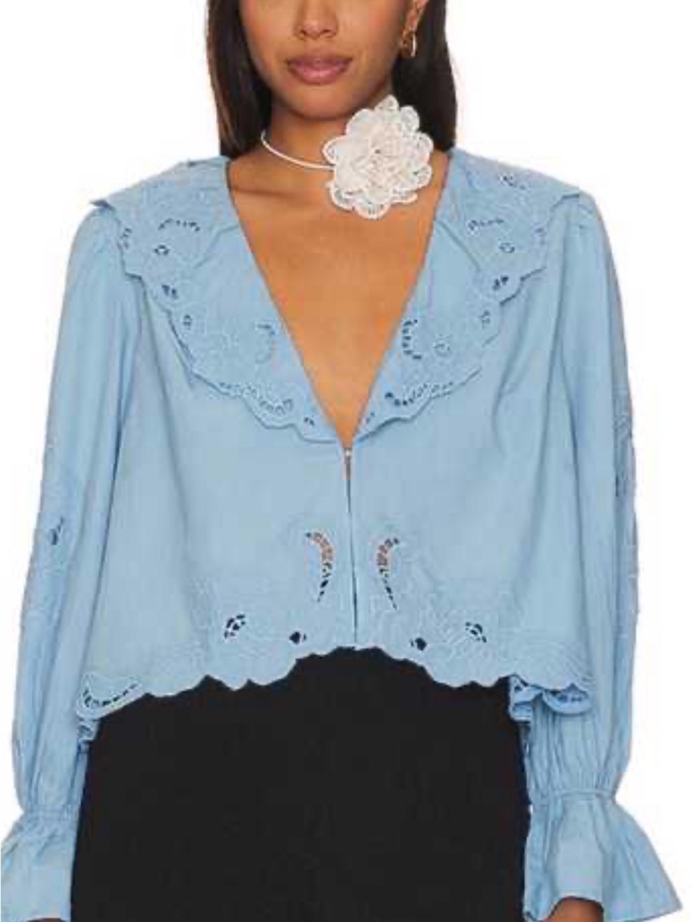 Free People Maisie Cutwork Style Blouse - Picture 2 of 5